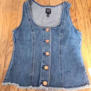 GAP Denim Button-Up Tank Top
